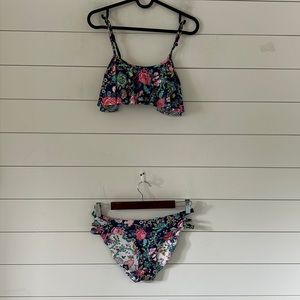 La Vie en Rose XS Bikini Set Ruffle  Reversible Bottom